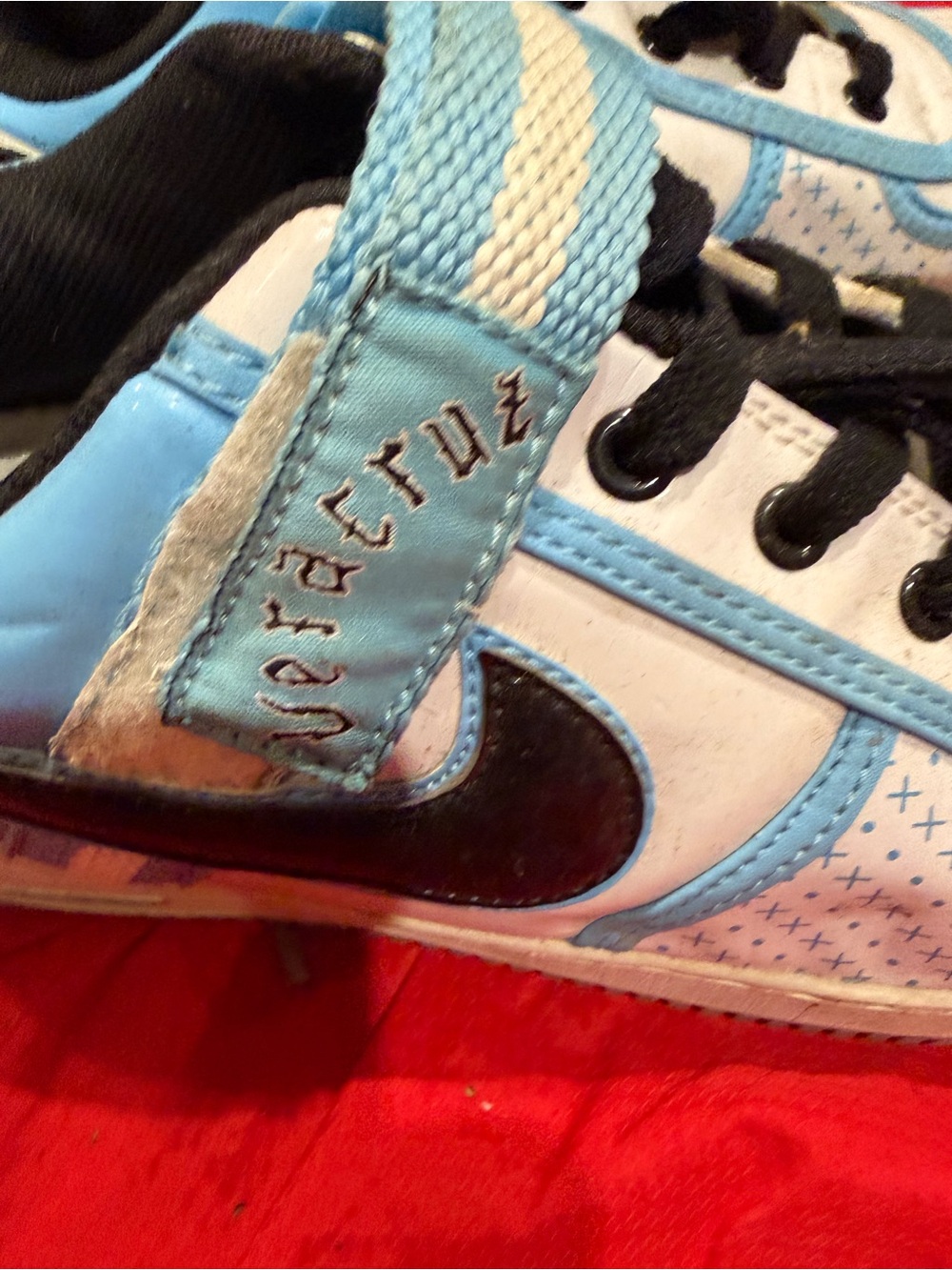 Nike Light Blue, White & Black Athletic Sneakers